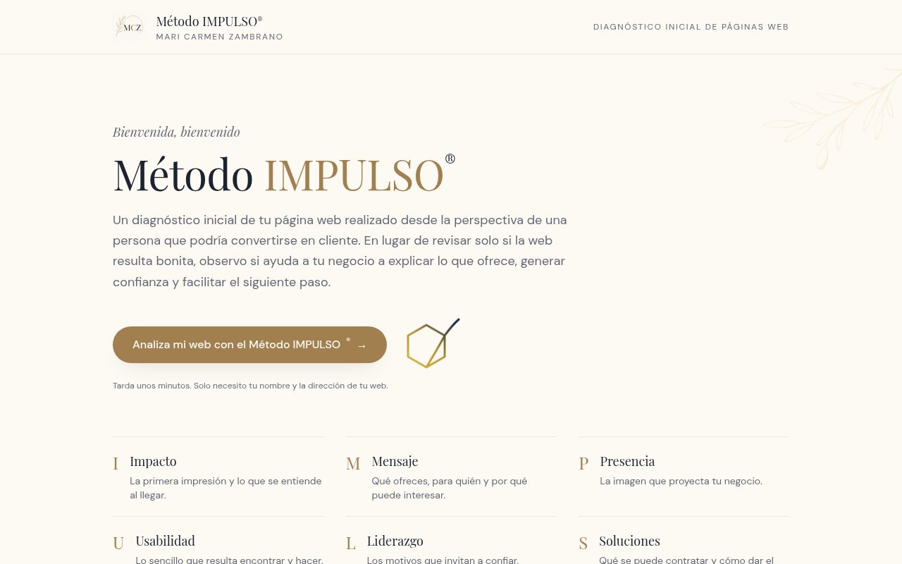 Captura real de Método IMPULSO®